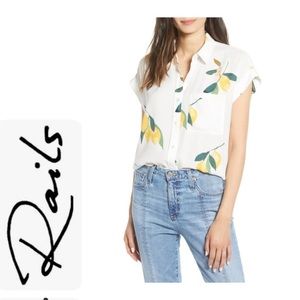 Rails Whitney top in Lemon Grove print